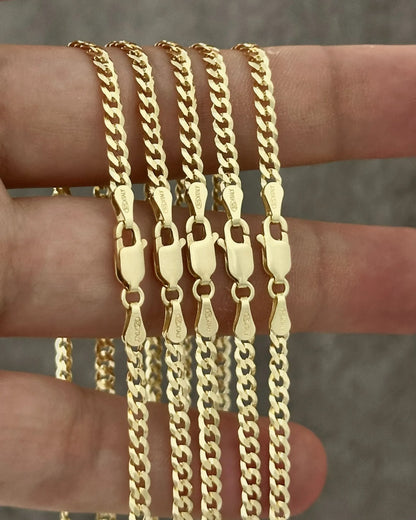 Cadena  CubanA Link IT 3.1 mm – 65 cm en Oro Laminado