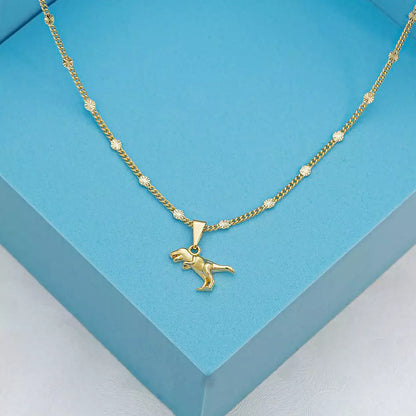 Dije T-Rex en Oro Laminado