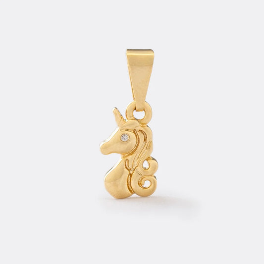 Dije Unicorn en Oro Laminado