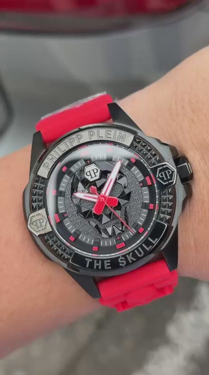 Reloj Philipp Plein hombre The Skull rojo PWAAA2424 elegante