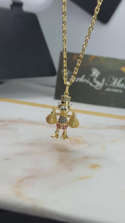 Dije Tío Rico McPato en Oro de 18K