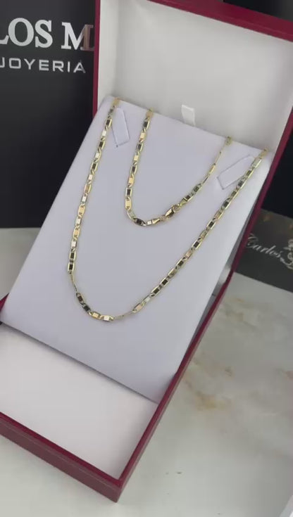 Cadena Tejido Escalera Plana 3.5 mm 60 cm en Oro 18K