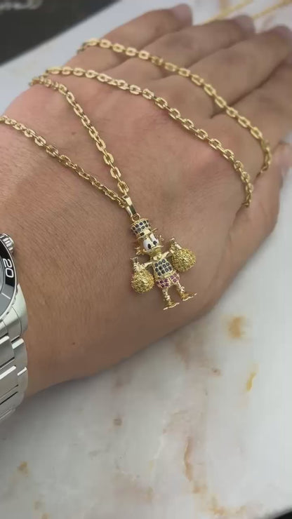 Dije Tío Rico McPato en Oro de 18K