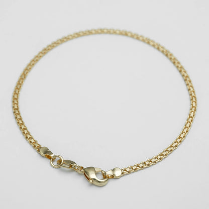 Pulsera Tejido Chino 3 mm 20 cm en Oro Laminado