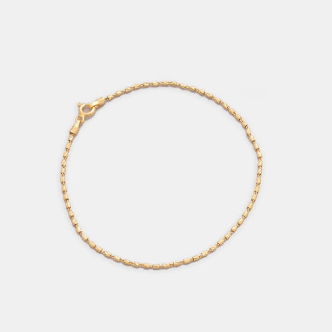 Pulsera Tube Gold IT 19.5 cm en oro laminado elegante