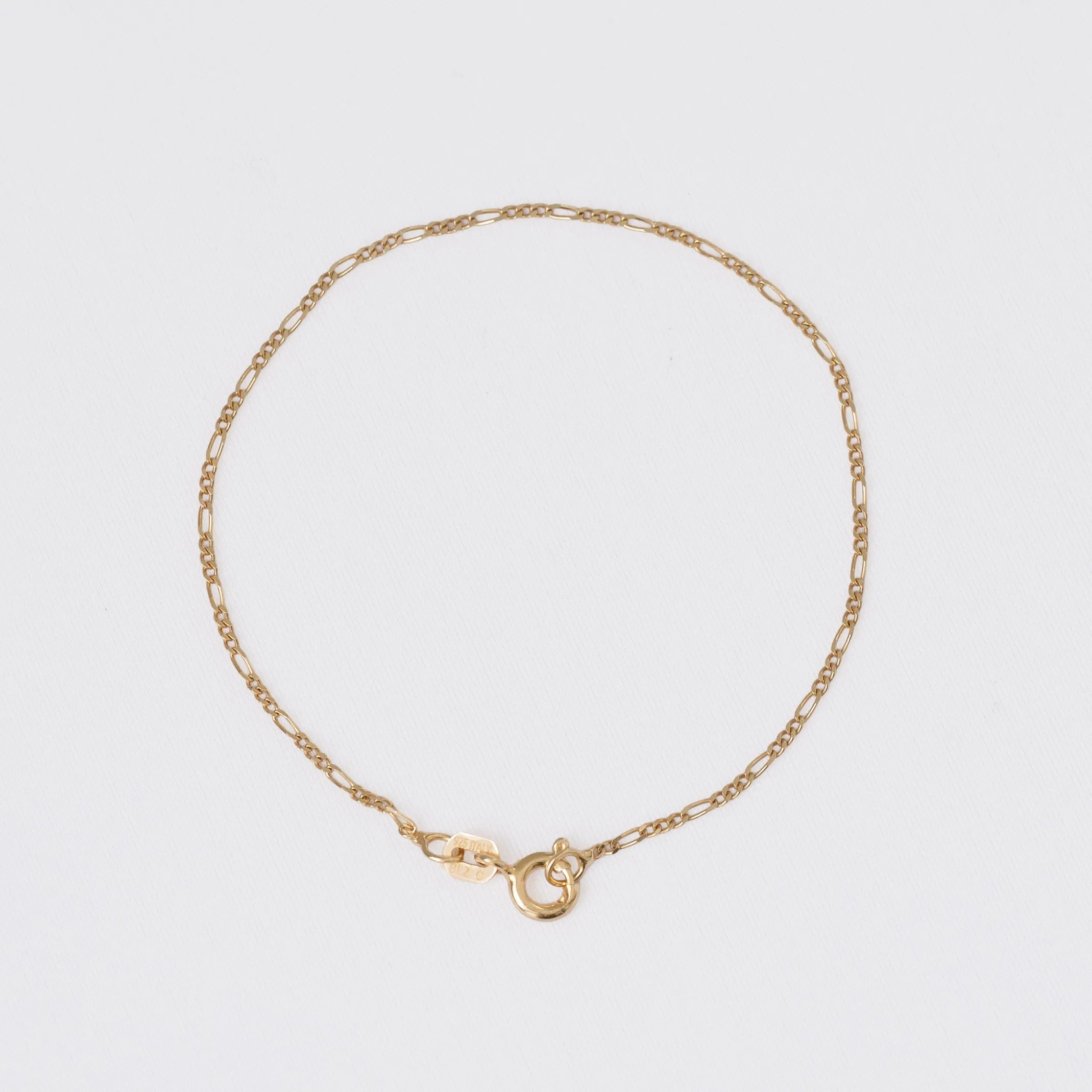 Pulsera 3 x 1 IT 1.6 mm 16 cm en oro laminado elegante