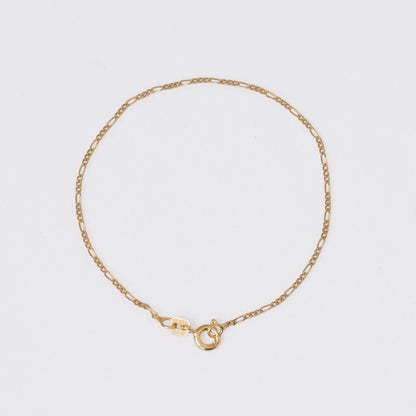 Pulsera 3 x 1 IT 1.6 mm 16 cm en oro laminado elegante