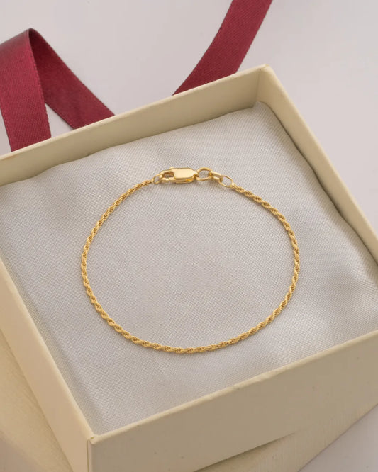 Pulsera Lazito IT 1.3 mm 16 cm en Oro Laminado