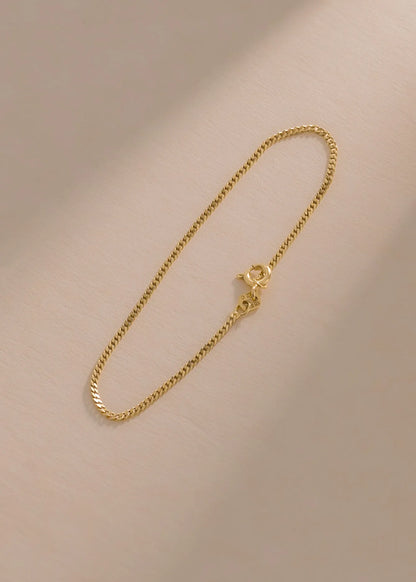 Pulsera Cubanita IT 1.5 mm 16 cm en Oro Laminado