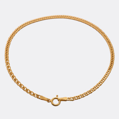 Pulsera Cubana Continua IT 2.3 mm 19 cm en Oro Laminado