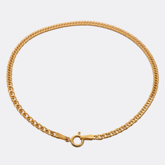 Pulsera Cubana Continua IT 2.3 mm 19 cm en Oro Laminado
