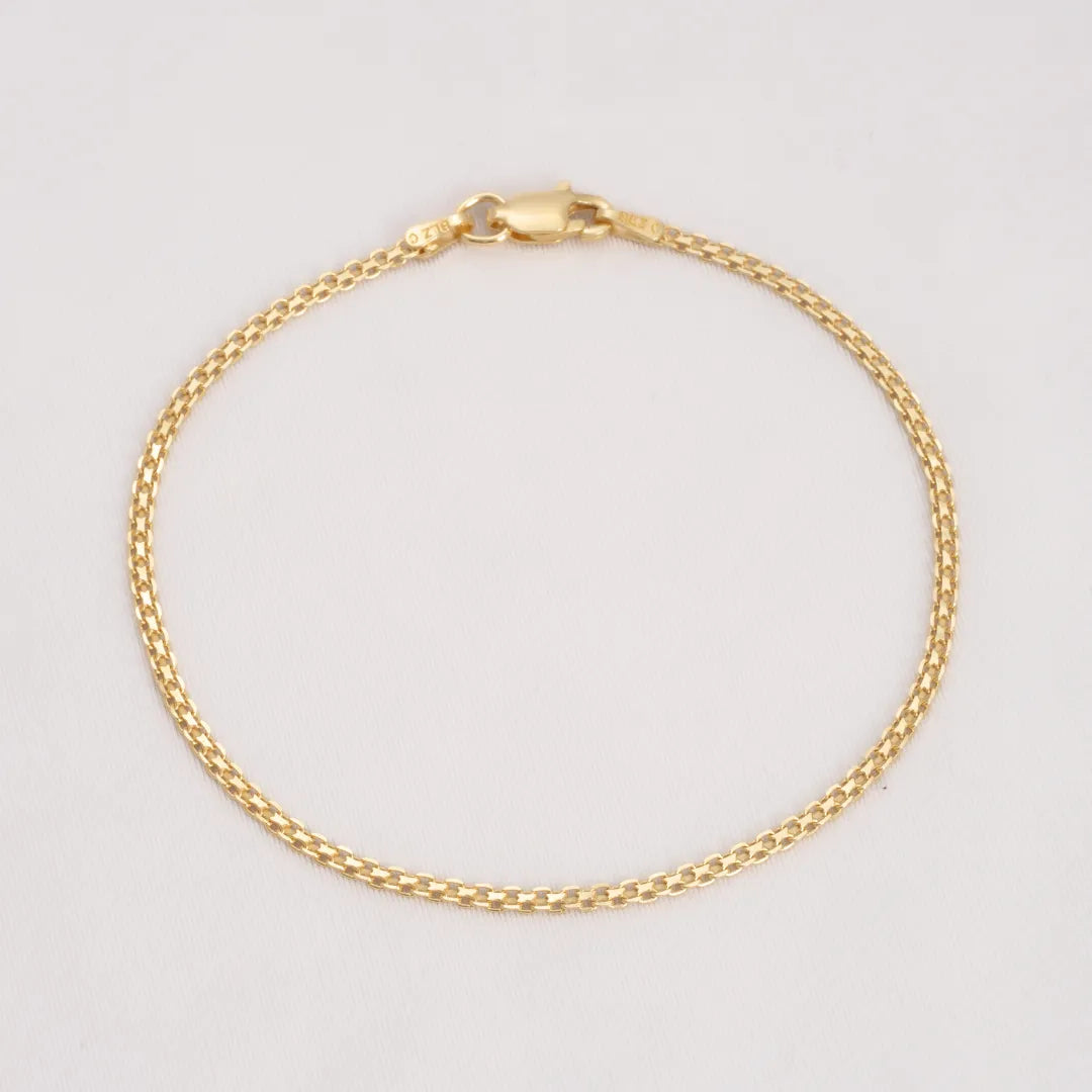 Pulsera China IT 2 mm 16 cm en Oro Laminado