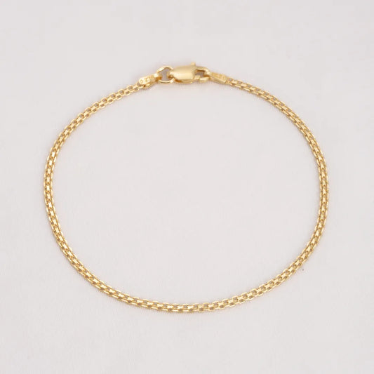 Pulsera China IT 2 mm 16 cm en Oro Laminado