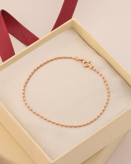 Pulsera Tube Gold IT 19.5 cm en oro laminado elegante