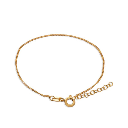 Pulsera Cubanita IT 1 mm 15 cm + Extensor en Oro Laminado
