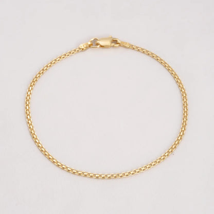 Pulsera China IT 2 mm 19.5 cm en Oro Laminado
