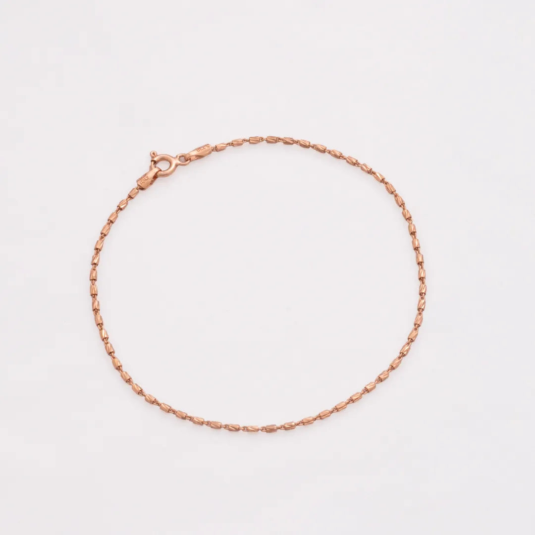 Pulsera Tube Rose IT 19.5 cm en oro laminado rosa elegante