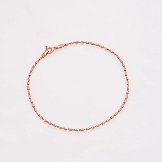 Pulsera Tube Rose IT 19.5 cm en oro laminado rosa elegante
