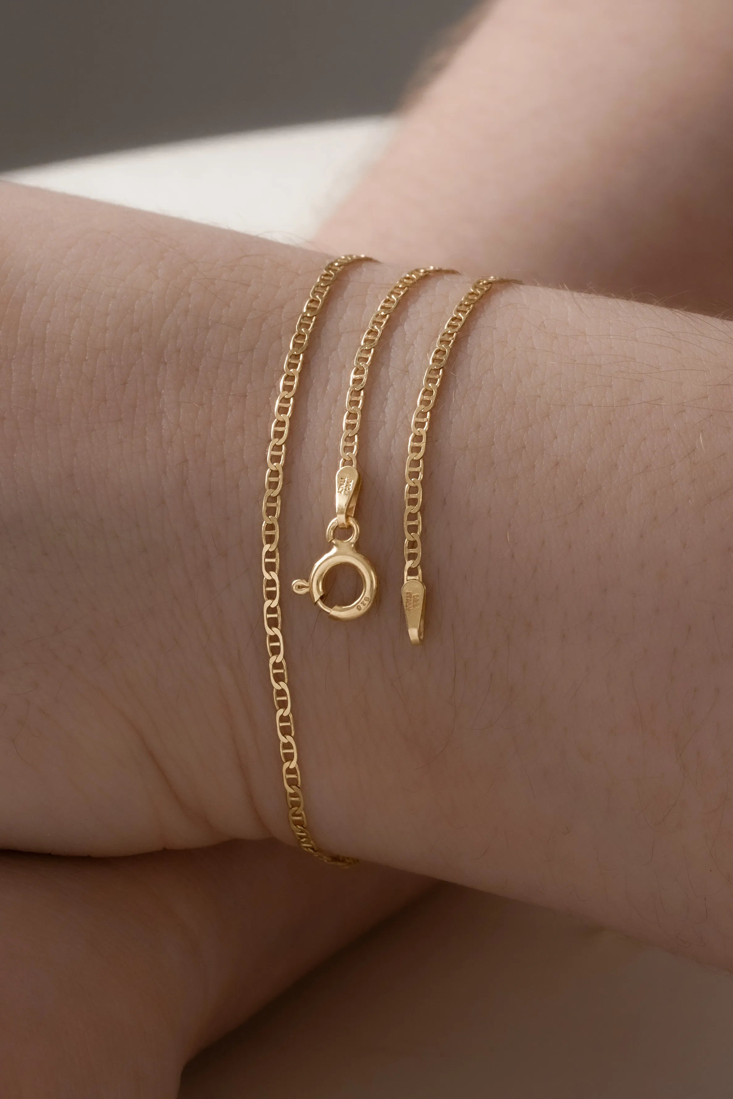 Pulsera Marine IT 1.5 mm 16 cm en Oro Laminado