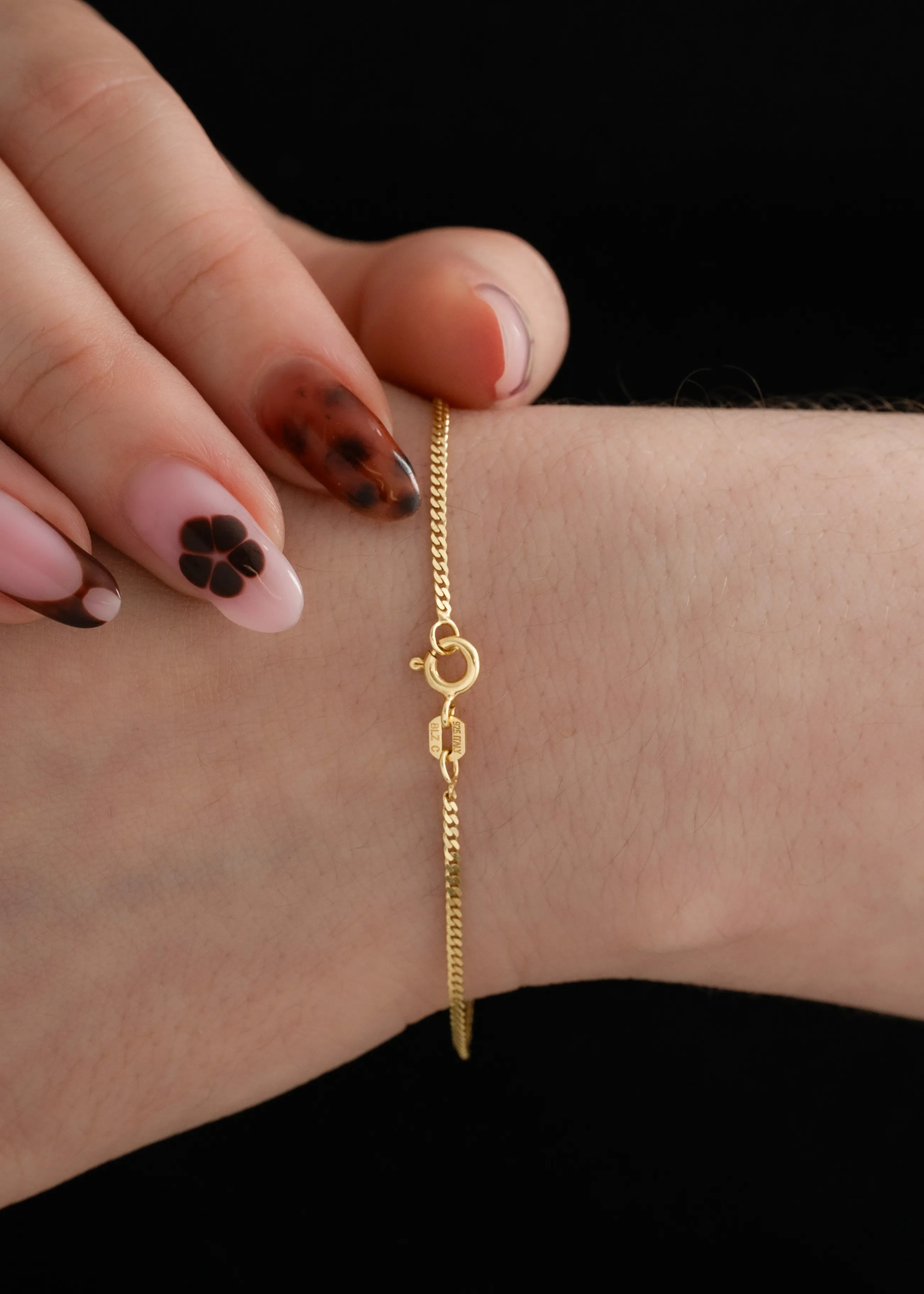 Pulsera Cubanita IT 1.5 mm 16 cm en Oro Laminado