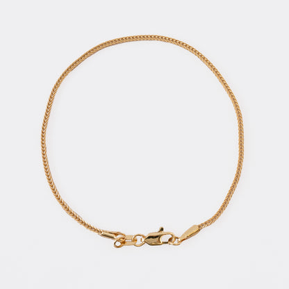 Pulsera Franco Cuadrada 20 cm en Oro Laminado