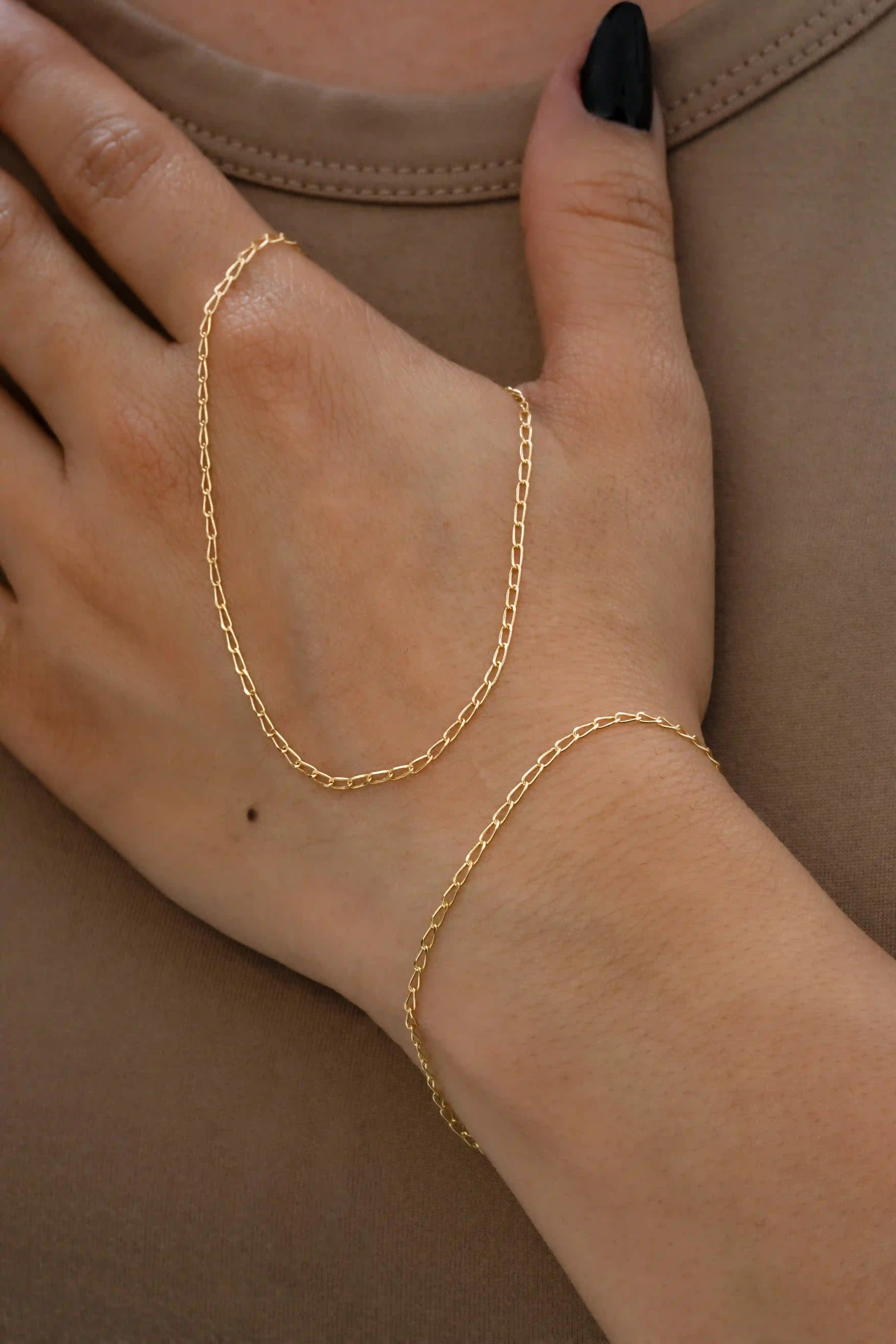 Pulsera Grumetta Rada IT 16 cm en Oro Laminado