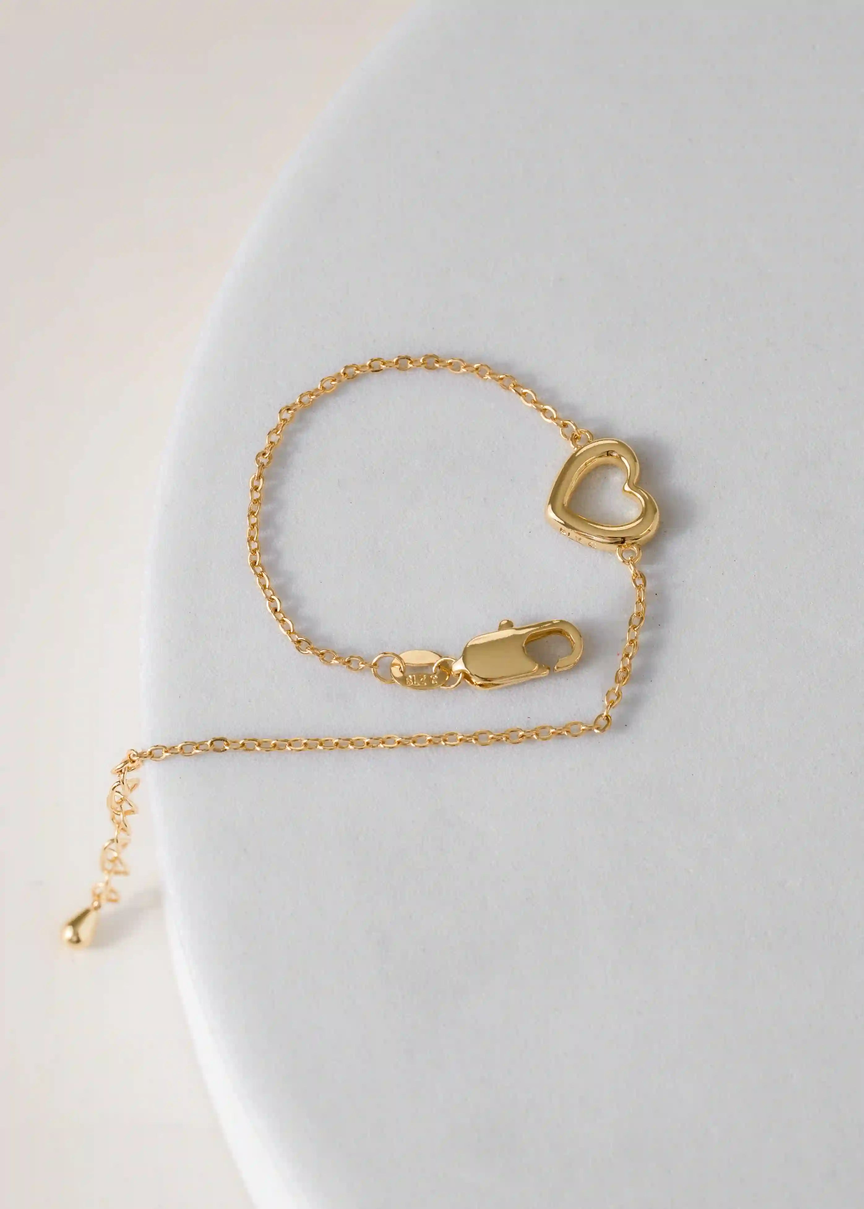 Pulsera Heart en Oro Laminado