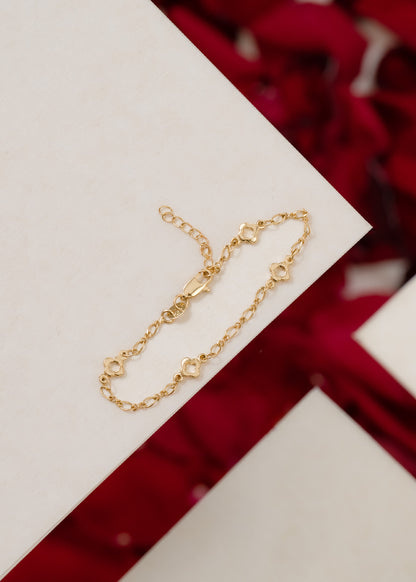 Pulsera Clover Silueta + Extensor en Oro Laminado