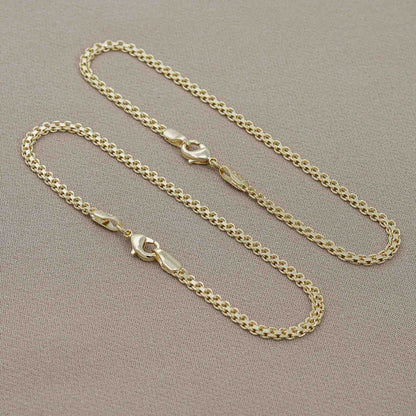 Pulsera Tejido Chino 3 mm 20 cm en Oro Laminado