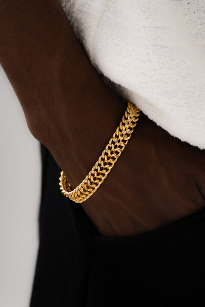 Pulsera Franco 20 cm en Oro Laminado