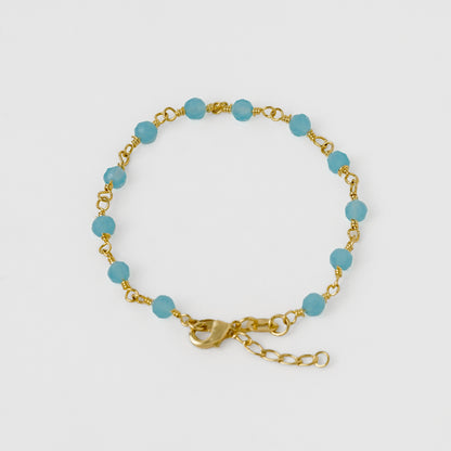 Pulsera Blue Dream 16 cm + Extensor en Oro Laminado