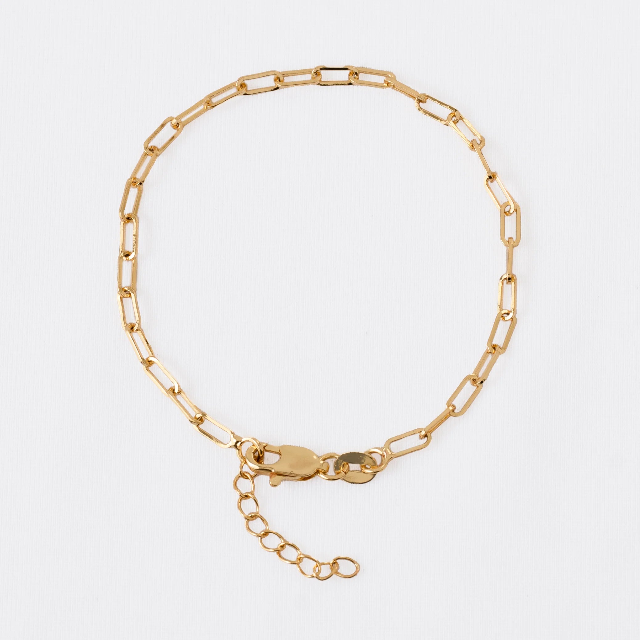 Pulsera Chain 16 cm + Extensor en Oro Laminado