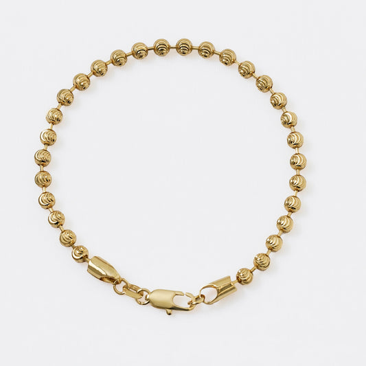 Pulsera Italiana 20 cm 4 mm en Oro Laminado