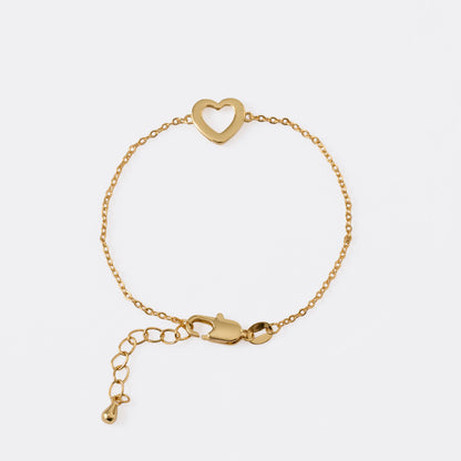 Pulsera Heart en Oro Laminado