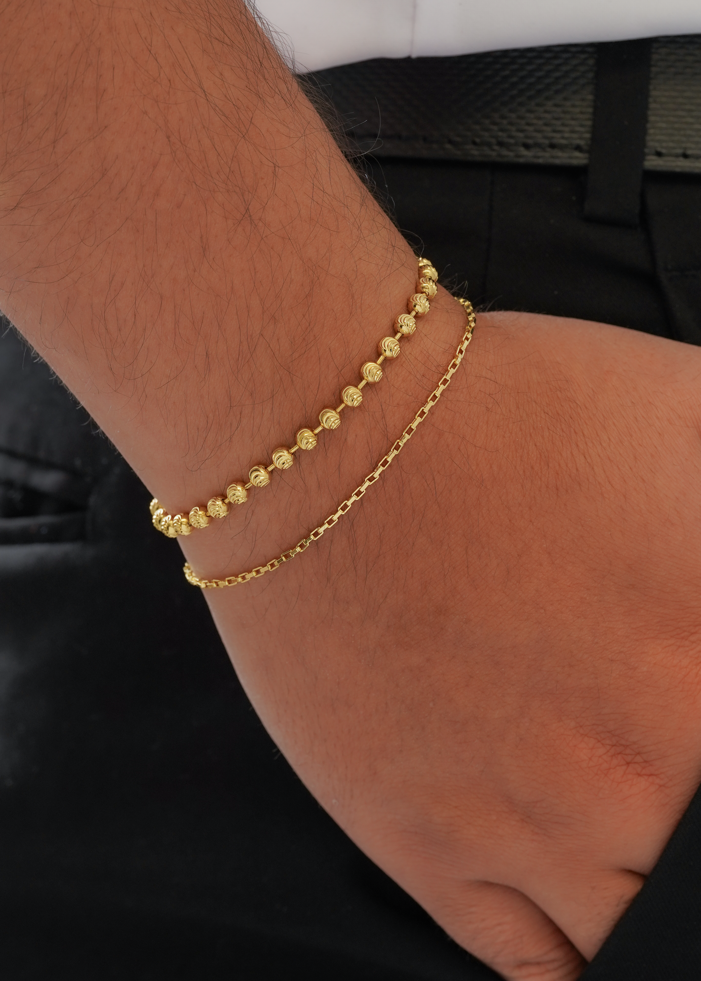 Pulsera Italiana 20 cm 4 mm en Oro Laminado