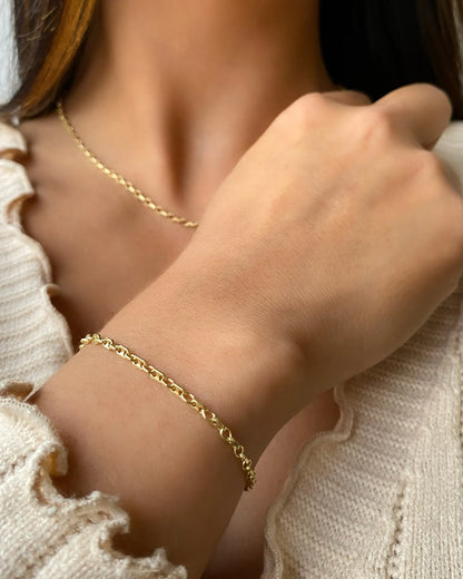 Pulsera GuccHi IT 2.5 mm 16 cm en Oro Laminado