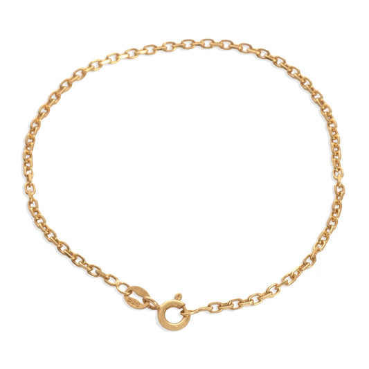 Pulsera Aros IT 2 mm 19 cm en Oro Laminado
