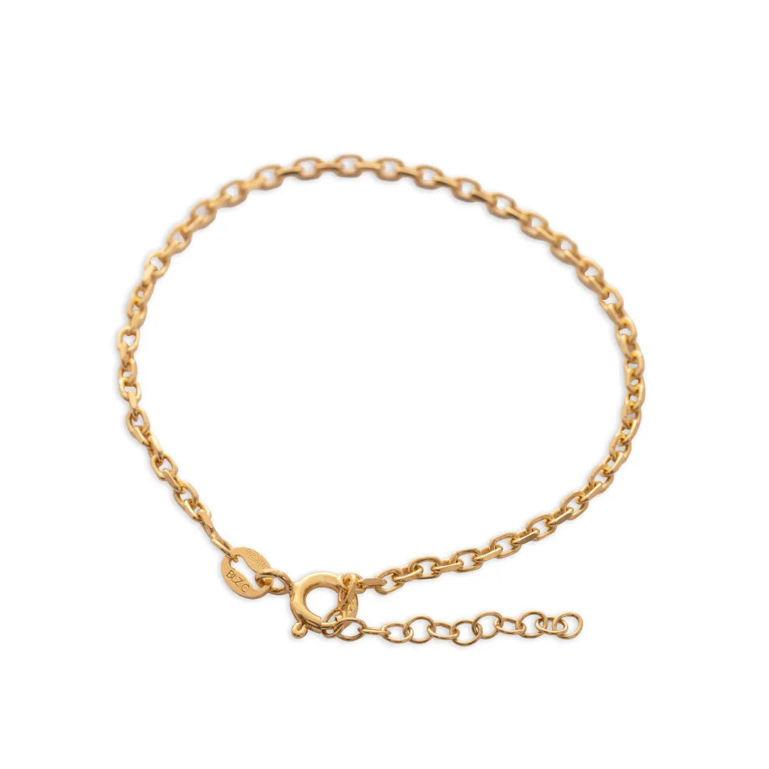 Pulsera Aros IT 2 mm 15.5 cm + Extensor en Oro Laminado