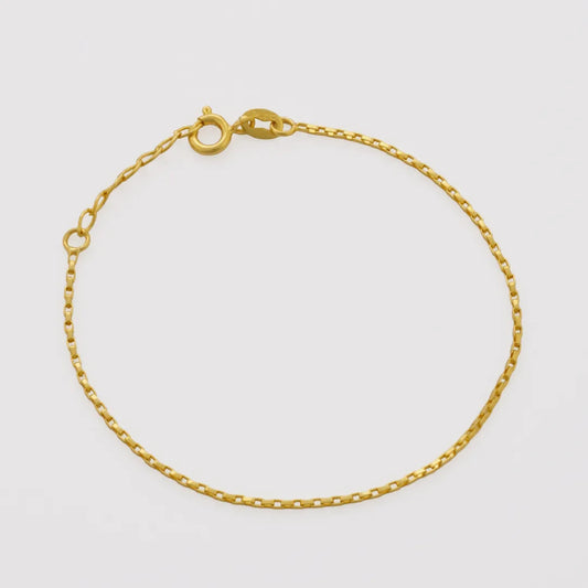 Pulsera Vintage 1.2 mm 16 cm + Extensor en Oro Laminado