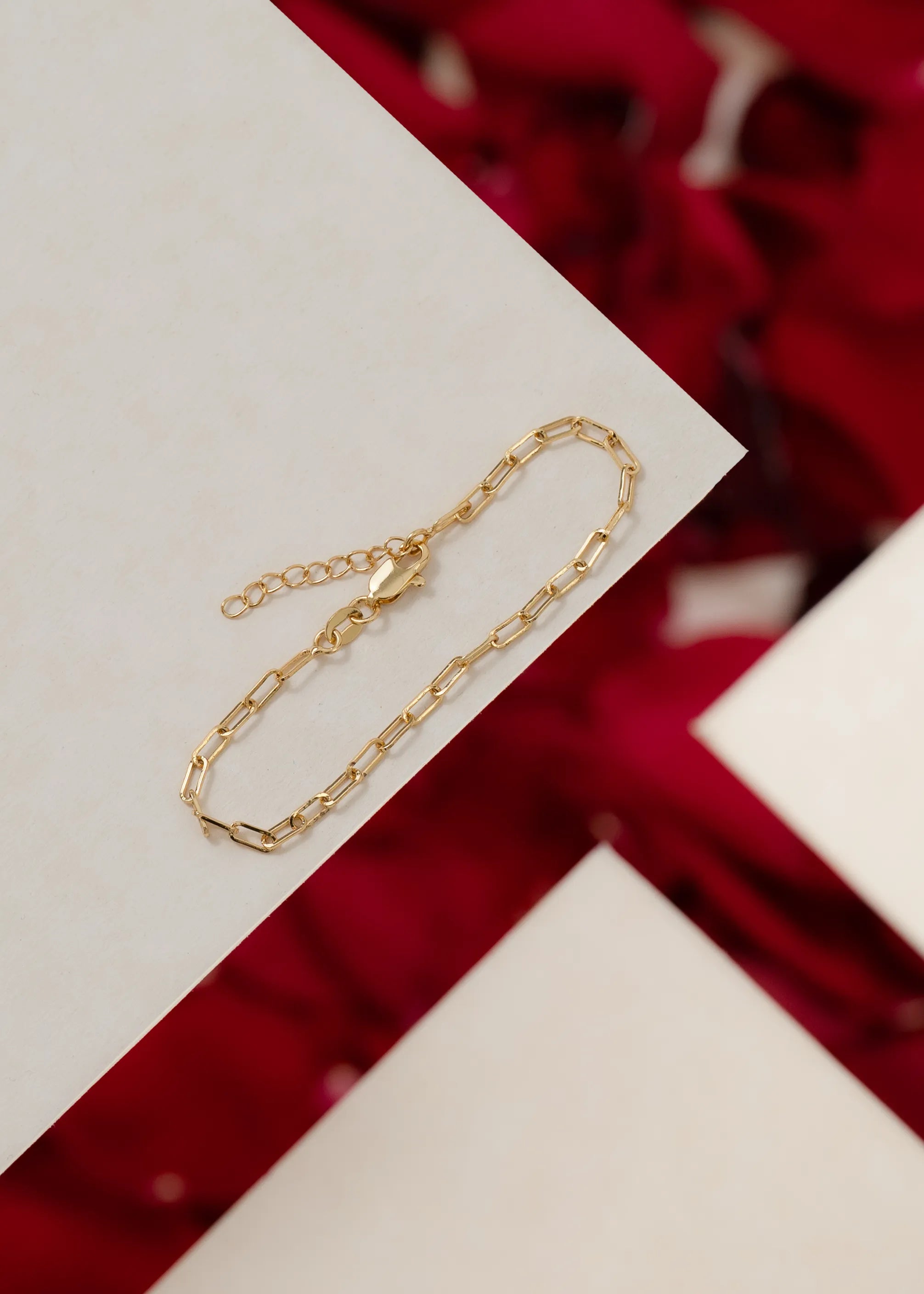 Pulsera Chain 16 cm + Extensor en Oro Laminado