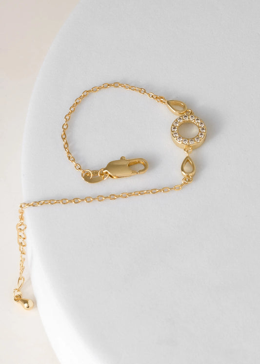 Pulsera Chic 16 cm + Extensor en Oro Laminado