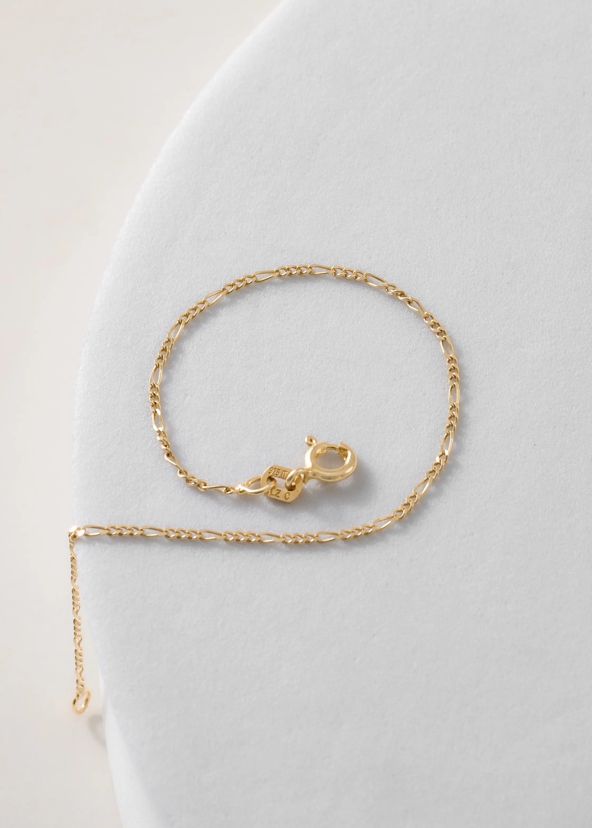 Pulsera 3 x 1 IT 1.6 mm 16 cm en oro laminado elegante