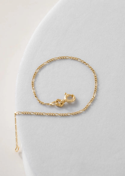 Pulsera 3 x 1 IT 1.6 mm 16 cm en oro laminado elegante