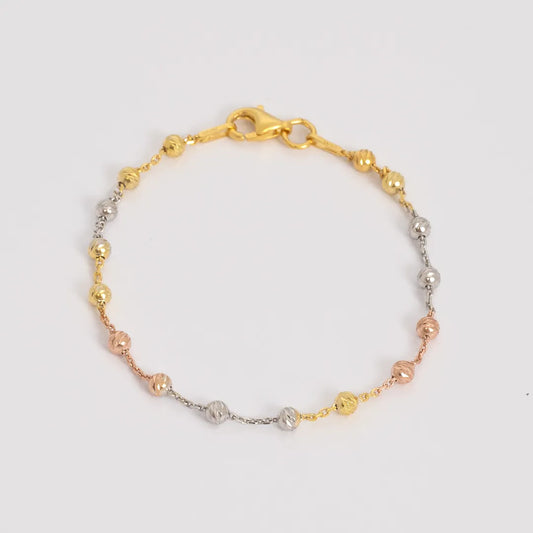 Pulsera Station Redonda 3C IT 16 cm en oro laminado elegante