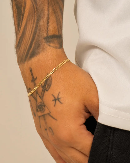 Pulsera Marine IT 2.8 mm 19.5 cm en Oro Laminado