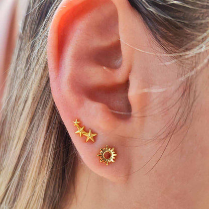 Topos Triple Estrellas en Oro Laminado