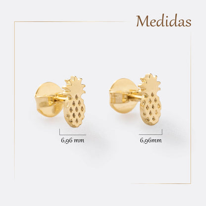 Topos Pineapple en Oro Laminado