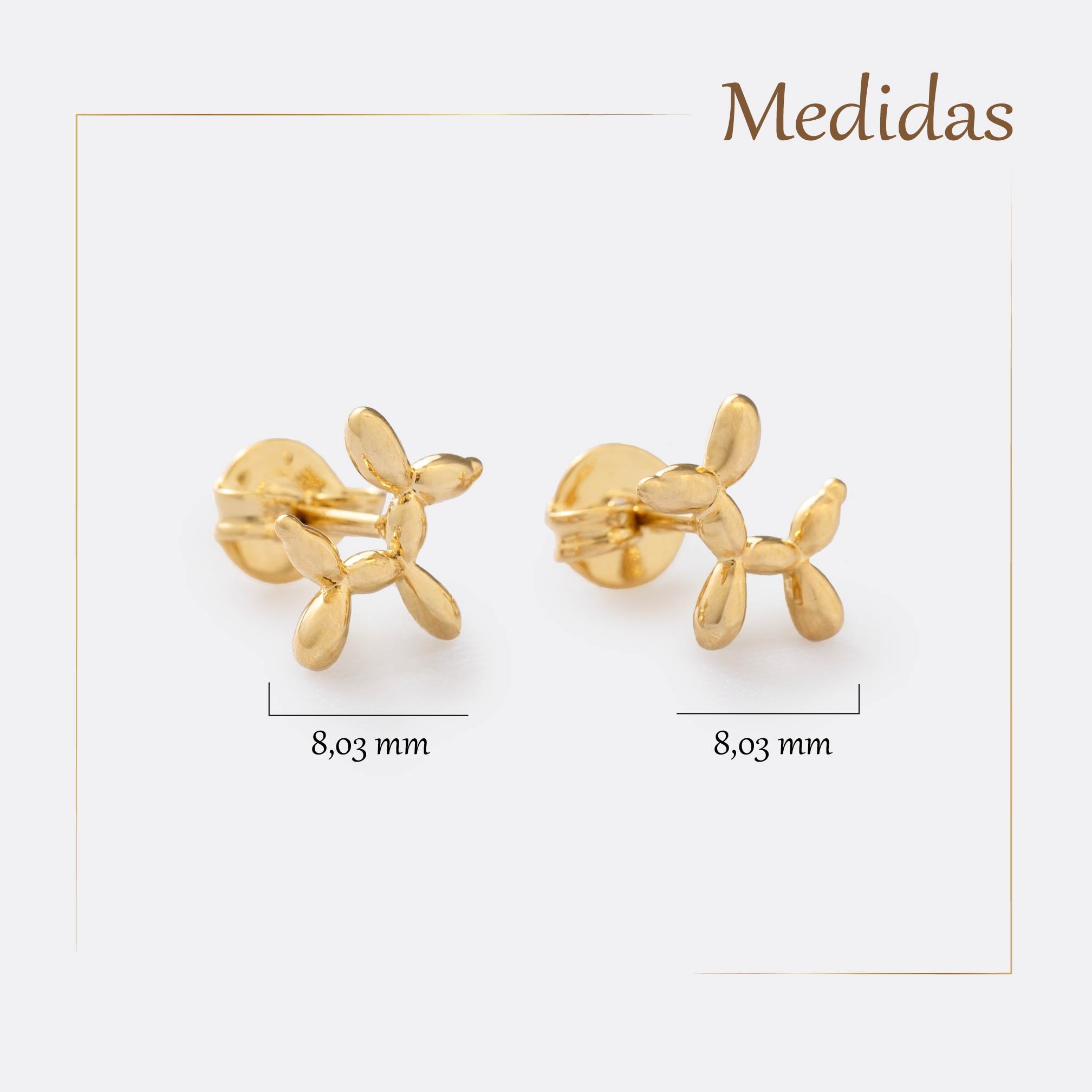 Topos Balloon Dog en Oro Laminado